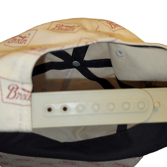 Brixton Yupoong "Sample" Rope Snapback Hat - Cream/Maroon - Picture 10 of 10